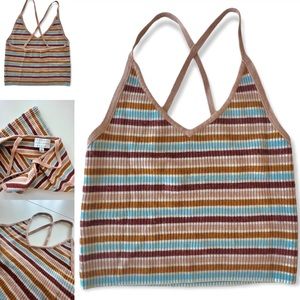 Kendall & Kylie brand knit camisole halter cross back